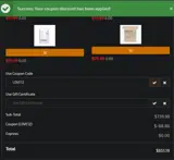 FREYARA coupon verification screenshot