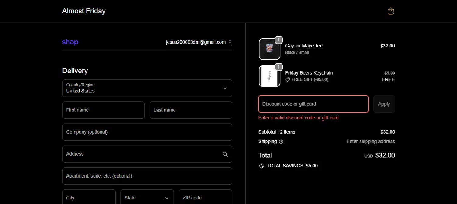 Friday Beers discount code screenshot showing code Back25 applied at Friday Beers checkout page. Uploaded by SimplyCodes community member VoucherOwl4844 on Nov 1, 2025