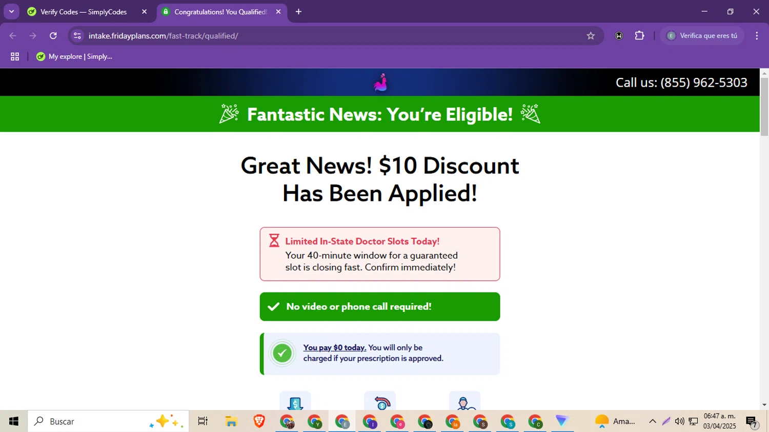 Friday Plans coupon code screenshot showing code XYCSS2 applied at Friday Plans checkout page. Uploaded by SimplyCodes community member MoneySeeker8573 on Apr 3, 2025
