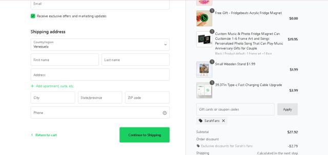 Fridgebeats checkout page showing Fridgebeats coupon code box | Screenshot taken by SimplyCodes community member on Aug 13, 2025