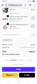 Friendsheep Wool coupon verification screenshot