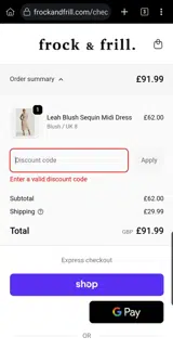 THANKYOU10 coupon verification screenshot