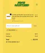 WELCOME15 coupon verification screenshot