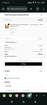 FrolkWhicom23 coupon verification screenshot