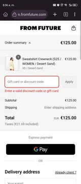 PRIVILEGE15 coupon verification screenshot