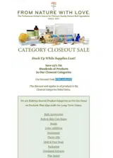 From Nature With Love coupon verification screenshot