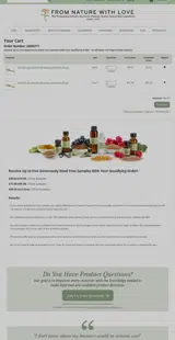 From Nature With Love coupon verification screenshot