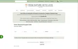 From Nature With Love coupon verification screenshot