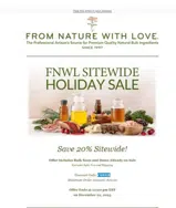 From Nature With Love coupon verification screenshot