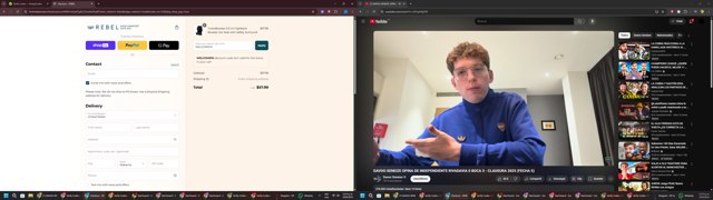 REBEL checkout page showing REBEL discount code box | Screenshot taken by SimplyCodes community member on Aug 18, 2025