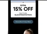 BLACKFRIDAYEXTRA15 coupon verification screenshot