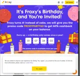 FROXYPARTY60 coupon verification screenshot