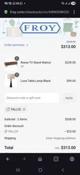 Fall25 coupon verification screenshot