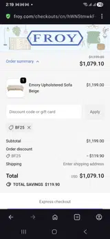 Bf25 coupon verification screenshot