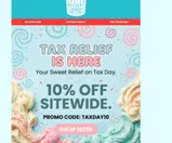 TAXDAY10 coupon verification screenshot