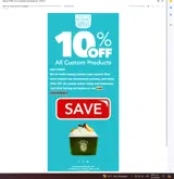 CUSTOMSALE coupon verification screenshot