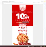 HEATWAVE10 coupon verification screenshot