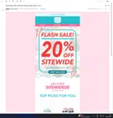sitewide20 coupon verification screenshot