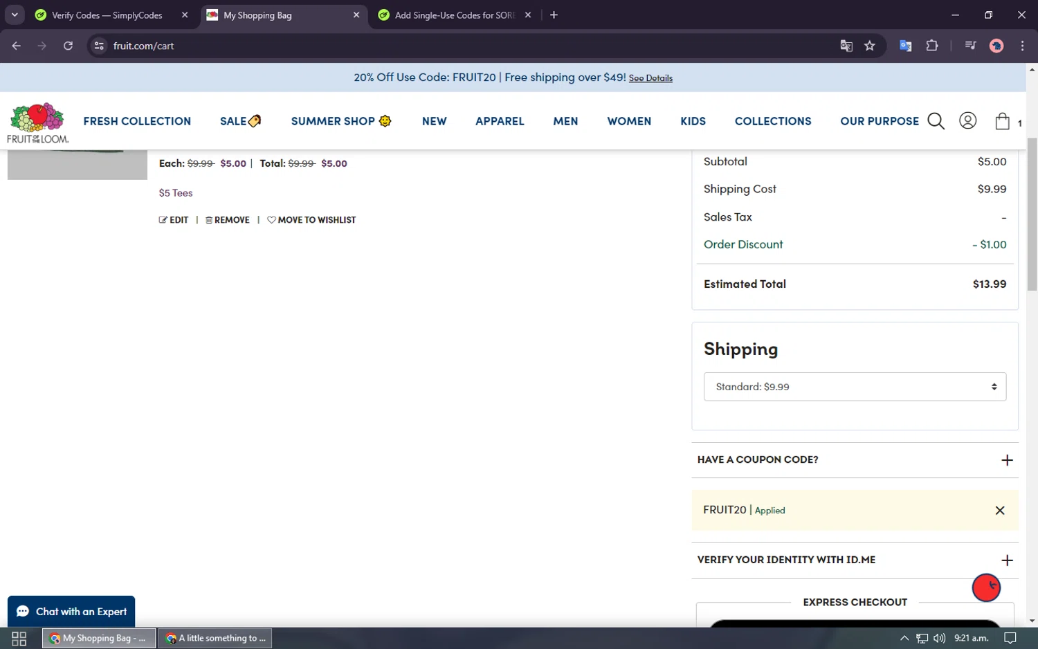 Fruit of the Loom Coupon Codes 20 Off Promo Codes in August 2024 SimplyCodes