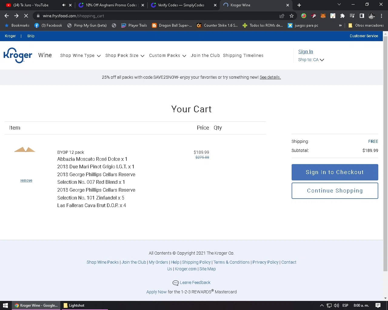 Fry's Food checkout page showing Fry's Food promo code box | Screenshot taken by SimplyCodes community member on Apr 22, 2022