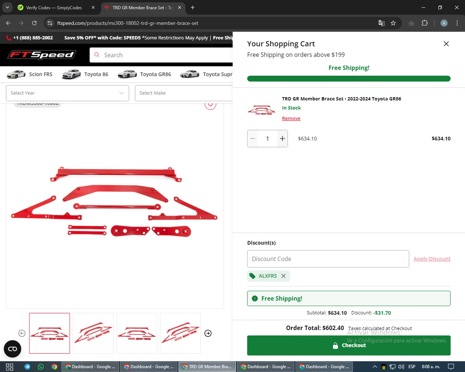 how to use Ft86speedfactory coupons