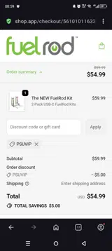 FuelRod coupon verification screenshot