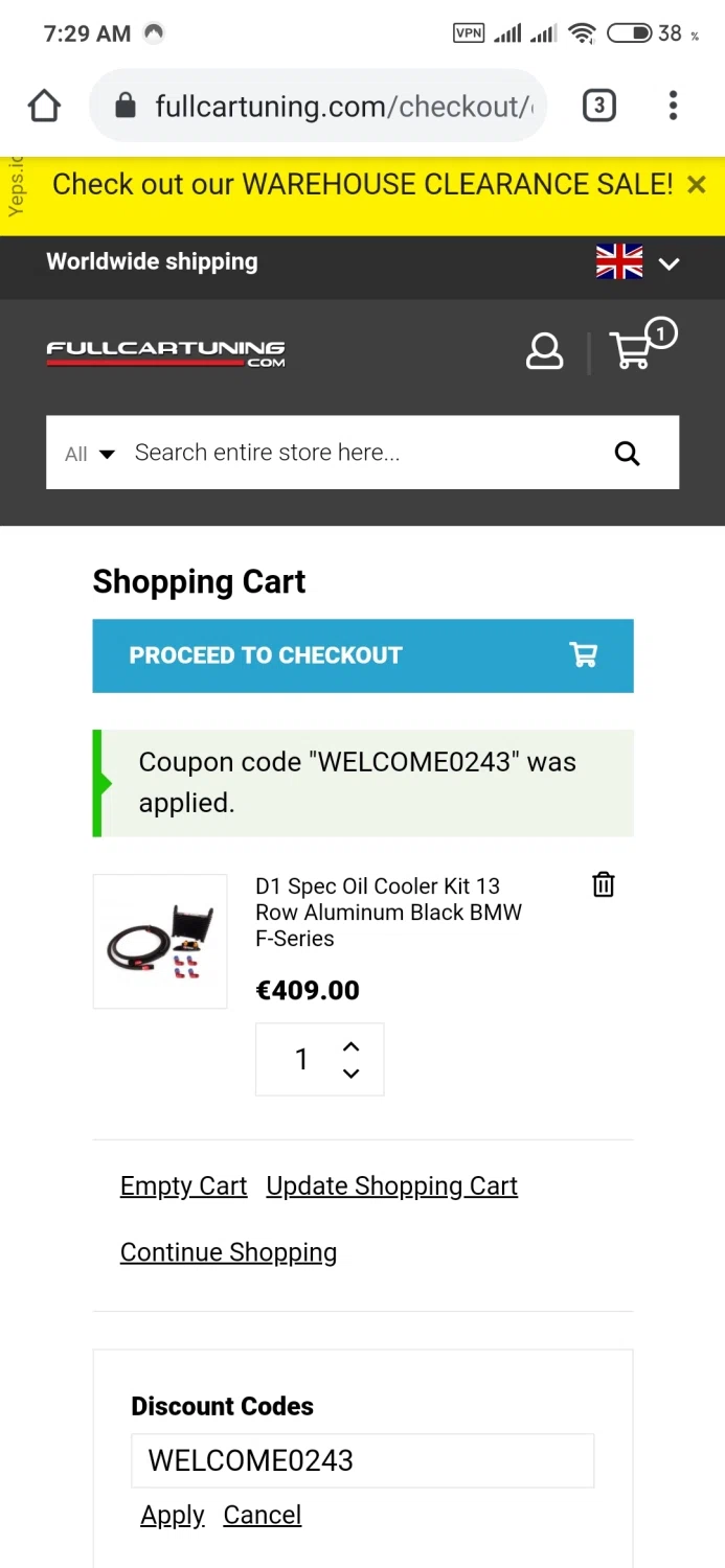 how to use Fullcartuning coupons