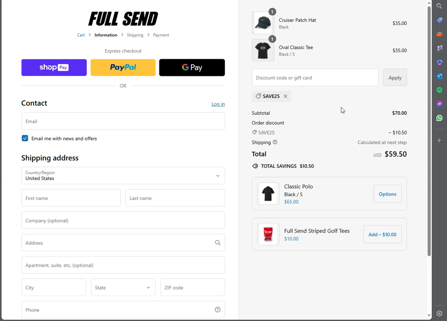 Full Send Promo Codes 15 Off June 2024