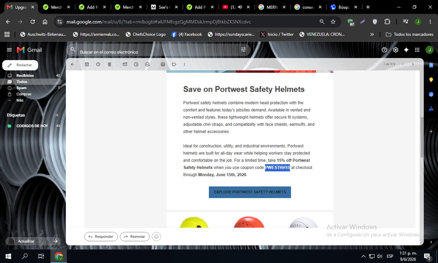 Full Source promo code screenshot showing code PWESTHH15 applied at Full Source checkout page. Uploaded by SimplyCodes community member Codehunter on Jun 9, 2026