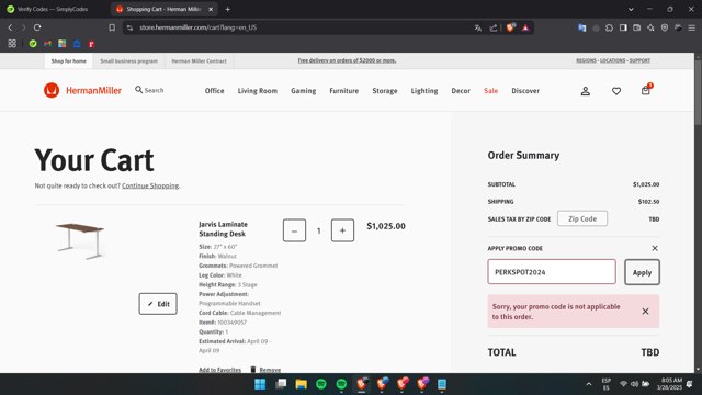 Fully checkout page showing Fully promo code box | Screenshot taken by SimplyCodes community member on Mar 28, 2025