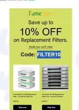 FILTER10 coupon verification screenshot