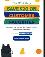 THANKFUL20 coupon verification screenshot