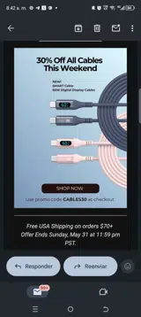 Cables30 coupon verification screenshot