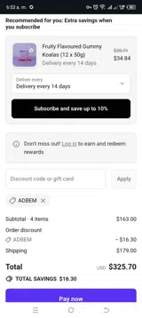 ADBEM coupon verification screenshot
