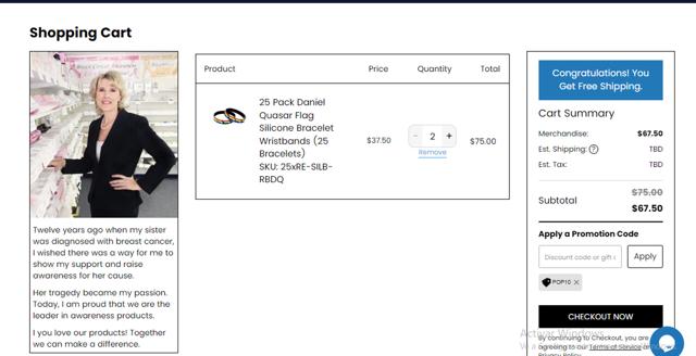 Fundraising For A Cause checkout page showing Fundraising For A Cause promo code box | Screenshot taken by SimplyCodes community member on Feb 8, 2025