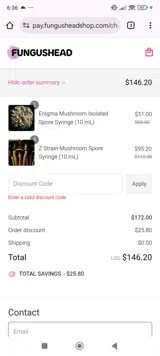 THANKYOU10 coupon verification screenshot