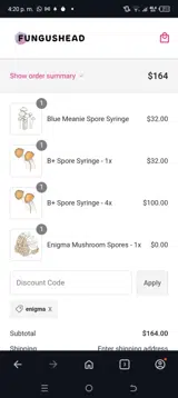 Enigma coupon verification screenshot