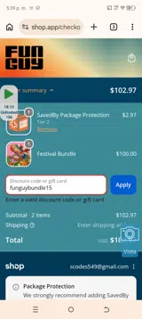 Fun Guy coupon verification screenshot