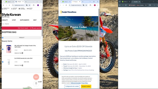 Funjet checkout page showing Funjet promo code box | Screenshot taken by SimplyCodes community member on Mar 18, 2025