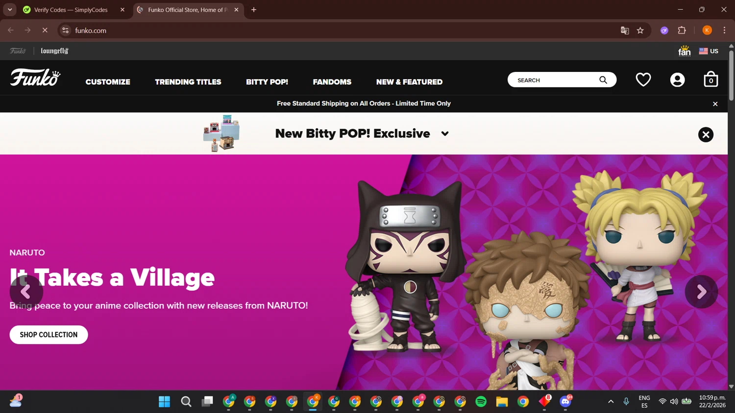 Funko promo code screenshot showing code BENEFITHUB20 applied at Funko checkout page. Uploaded by SimplyCodes community member BonusCurator3058 on Feb 23, 2026