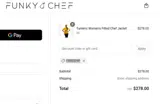 Funky Chef coupon verification screenshot