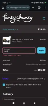 DAN coupon verification screenshot