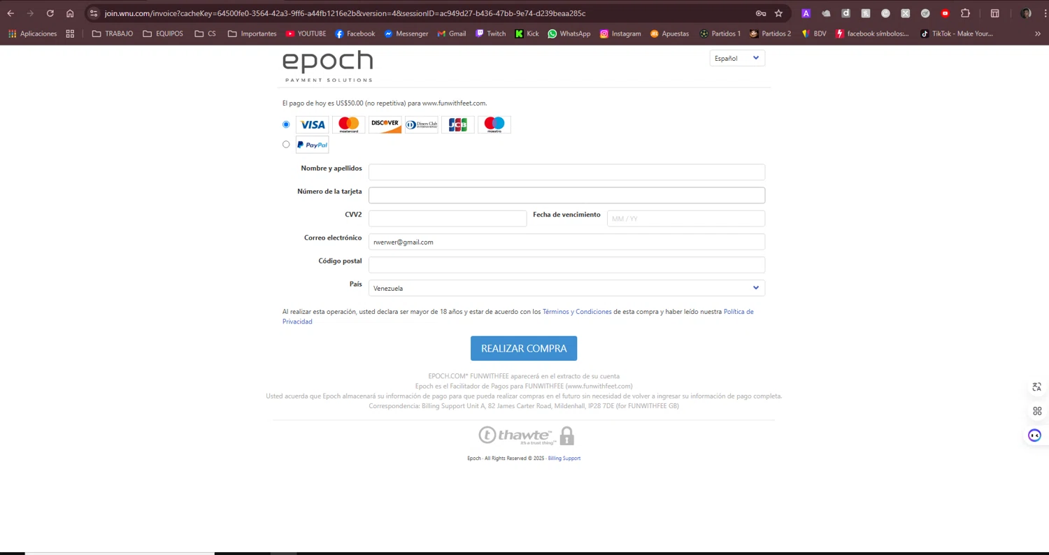 Fun with Feet promo code screenshot showing code SIMPLYCODES10 applied at Fun with Feet checkout page. Uploaded by SimplyCodes community member kelvinsuarez88 on Mar 24, 2025