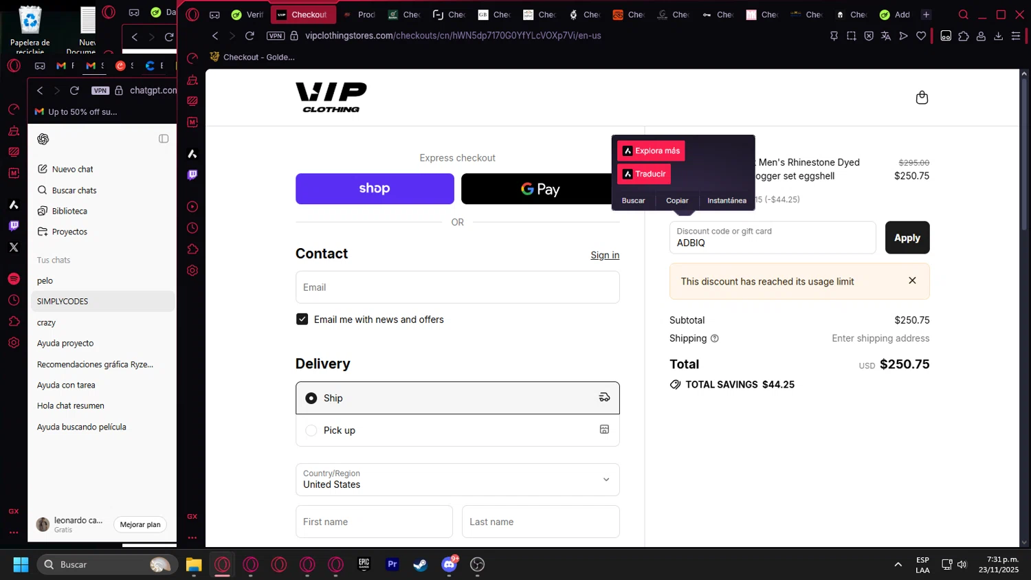Fun with Feet promo code screenshot showing code SAVE20 applied at Fun with Feet checkout page. Uploaded by SimplyCodes community member Billyyou on Nov 23, 2025