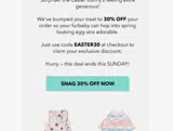 easter30 coupon verification screenshot