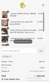 LUSI5 coupon verification screenshot