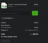 CHRISTMAS25 coupon verification screenshot