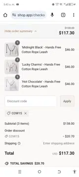 FURLOU coupon verification screenshot