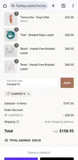FURLOU coupon verification screenshot
