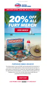 Fury Water Adventures coupon verification screenshot